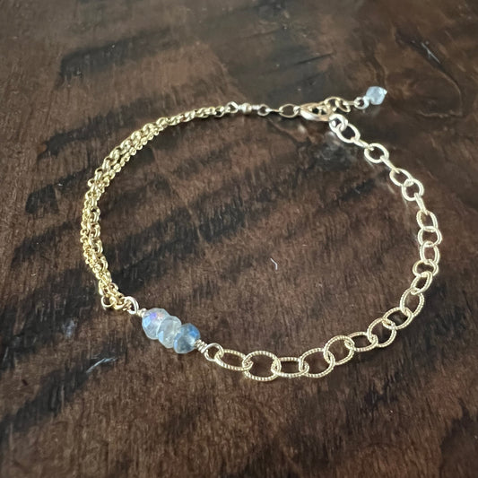 TEXTURED LABRADORITE BRACELET